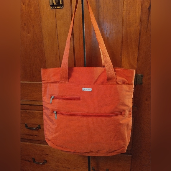 Baggallini Tote Bag Orange Carryall Nylon Shoulder Bag Purse - Picture 1 of 4